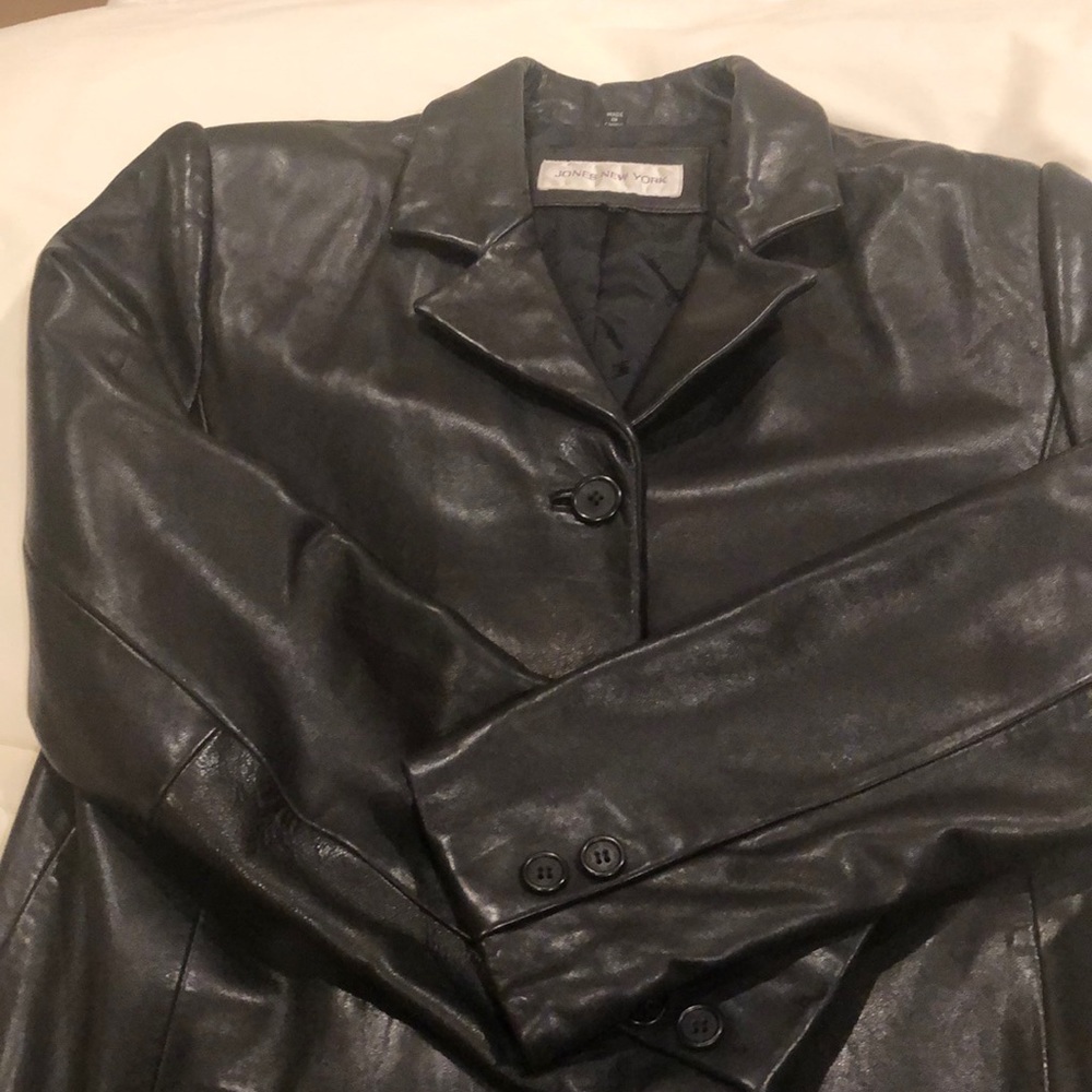 Black leather jacket